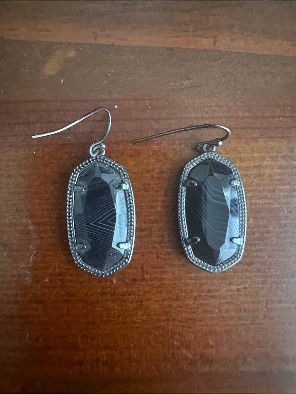 Kendra Scott Black and Gunmetal Earrings